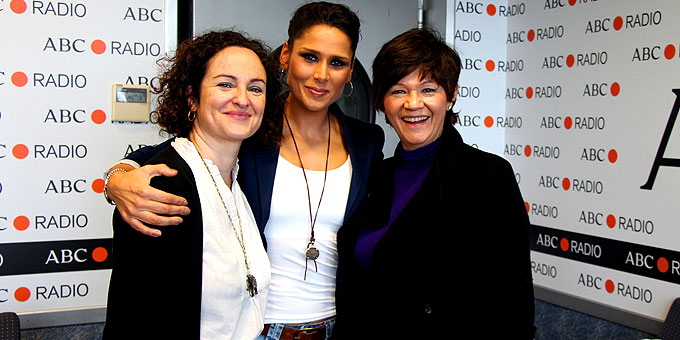 Diciembre 2012: Alicia Romay con Rosa López y Sara Infante